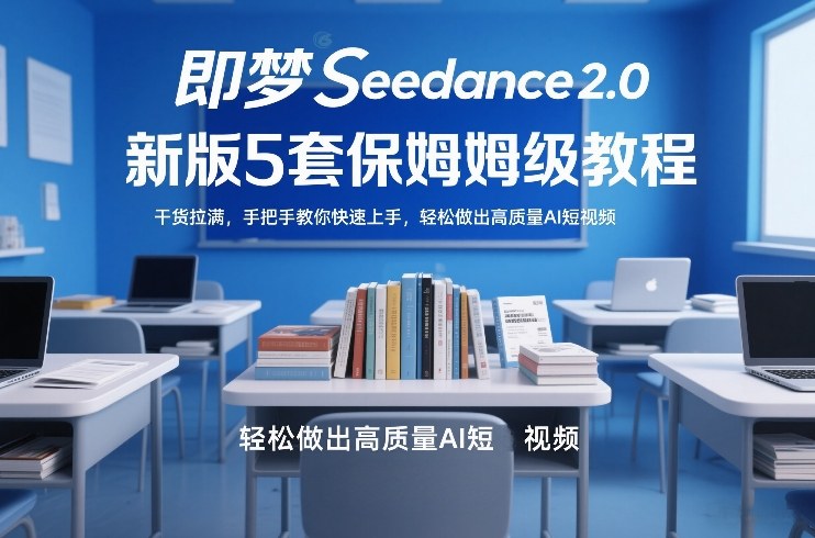 即梦Seedance2.0新版5套保姆级教程，干货拉满，手把手教你快速上手，轻松做出高质量AI短视频-副业资源网