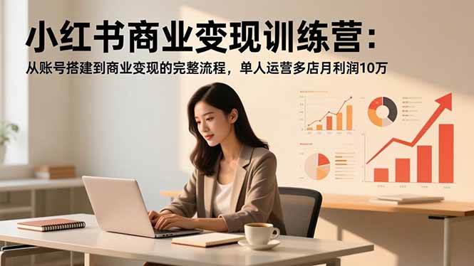 (16698期)小红书商业变现训练营:从账号搭建到商业变现的完整流程,单人运营多店月利润10万-副业资源网