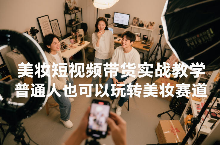 美妆短视频带货实战教学，普通人也可以玩转美妆赛道-副业资源网