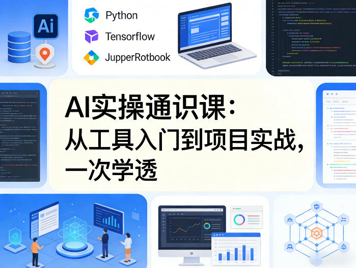 AI实操通识课，从工具入门到项目实战，一次学透-副业资源网