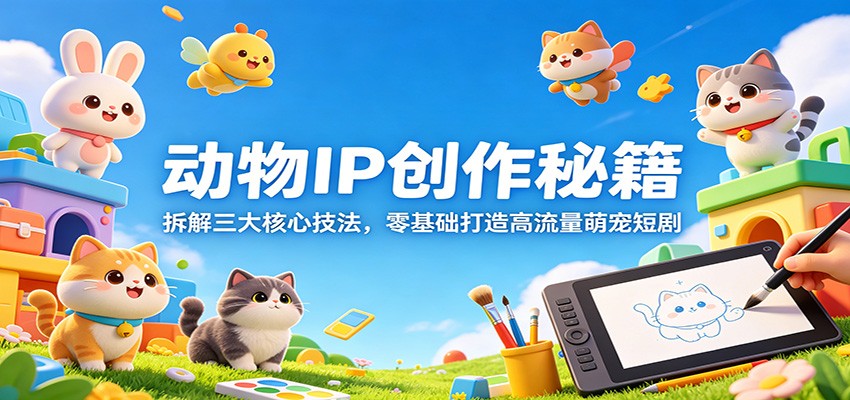 动物IP创作秘籍：拆解三大核心技法，零基础打造高流量萌宠短剧-副业资源网