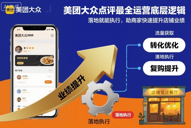 美团大众点评最全运营底层逻辑,落地就能执行,助商家快速提升店铺业绩-副业资源网