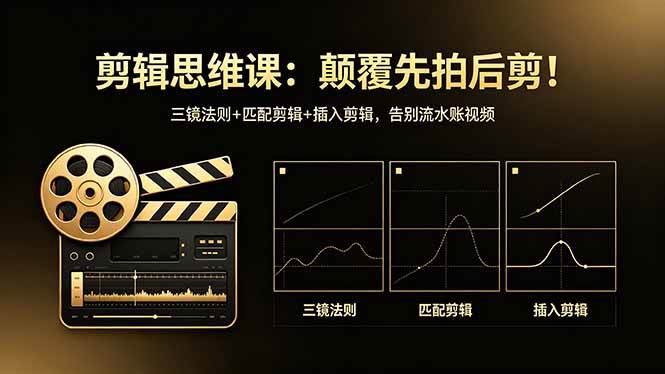 （18285期）剪辑思维课：颠覆先拍后剪！三镜法则+匹配剪辑+插入剪辑，告别流水账视频-副业资源网