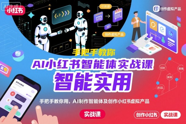 AI小红书智能体实战课,手把手教你用AI制作智能体及创作小红书虚拟产品,提效+内容商业化(更新)-副业资源网