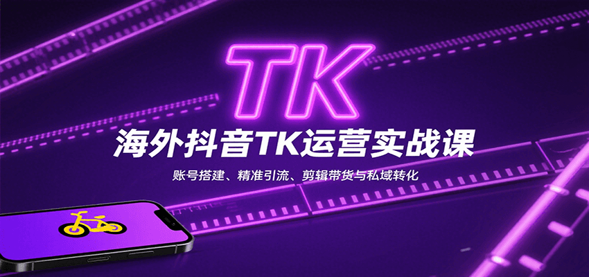 海外抖音TK运营实战课：账号搭建、精准引流、剪辑带货与私域转化-副业资源网