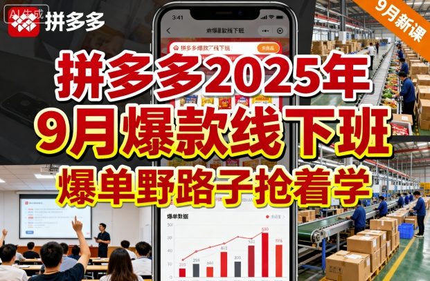 拼多多2025年9月爆款线下班，爆单野路子抢着学-副业资源网