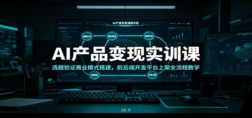 AI产品变现实训课：选题验证商业模式搭建，前后端开发平台上架全流程教学-副业资源网