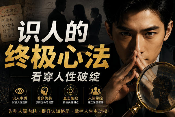 付费文章：识人的终极心法——看穿人性破绽-副业资源网