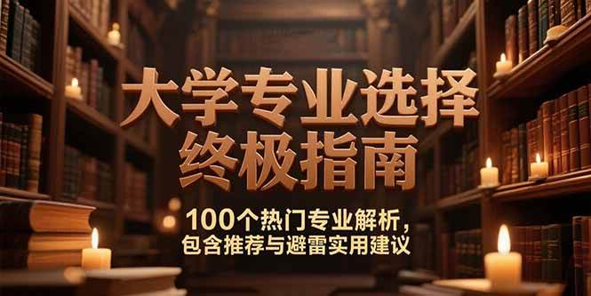 （15261期）付费文：大学专业选择终极指南,100个热门专业解析,包含推荐与避雷实用建议-副业资源网