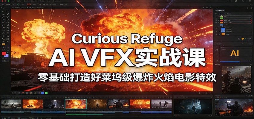 Curious Refuge AI VFX实战课，零基础打造好莱坞级爆炸火焰电影特效-副业资源网