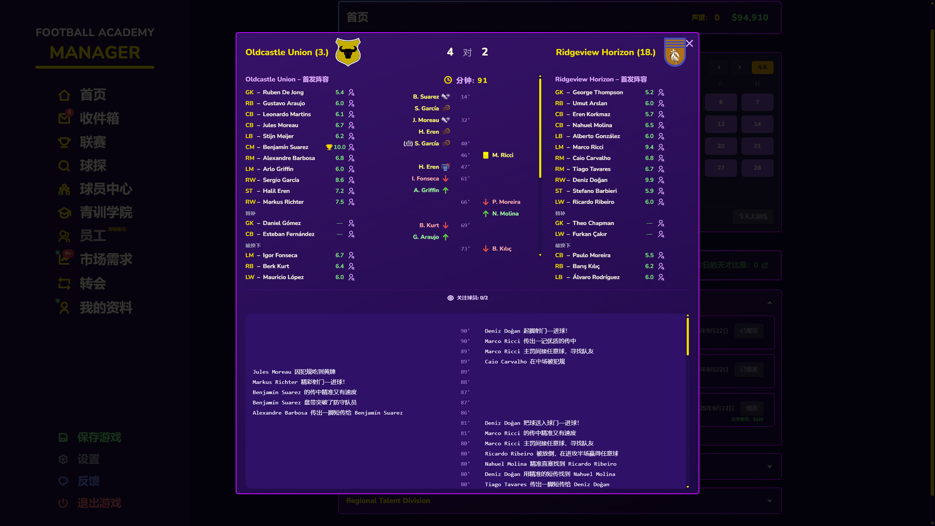 足球青训学院经理/Football Academy Manager 版本更新