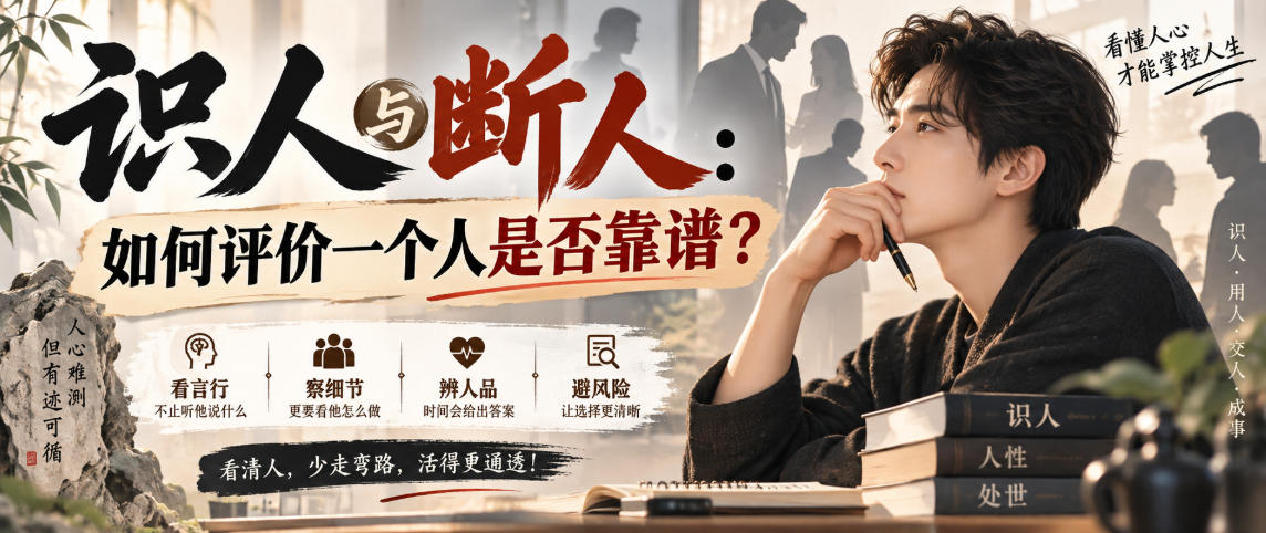付费文章：识人与断人：如何评价一个人是否靠谱？-副业资源网