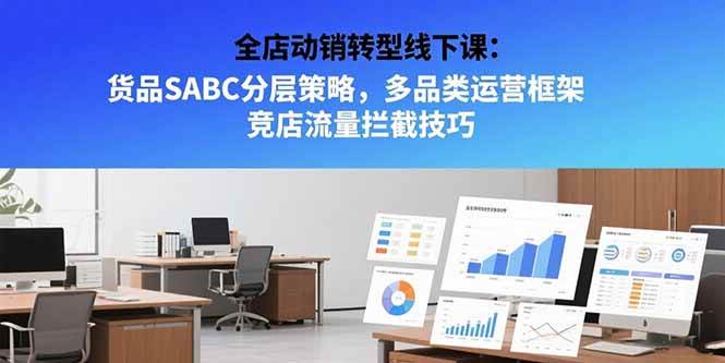 （15419期）全店动销转型线下课：货品SABC分层策略，多品类运营框架 竞店流量拦截技巧-副业资源网