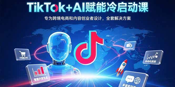 （15561期）TikTok+AI赋能冷启动课：专为跨境电商和内容创业者设计，全套解决方案-副业资源网