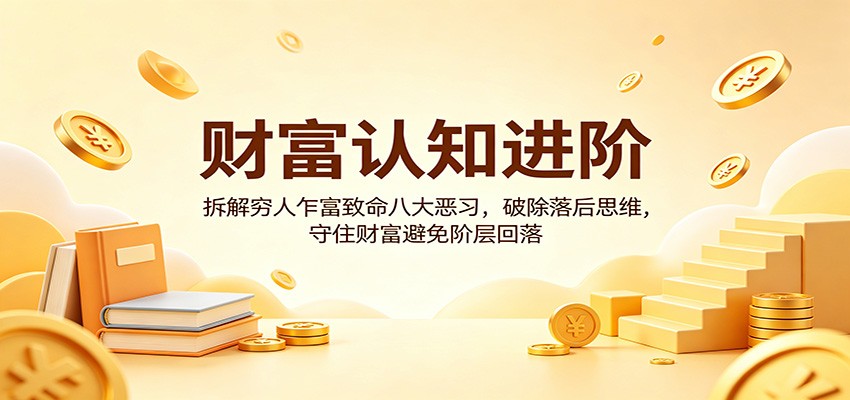 财富认知进阶：拆解穷人乍富致命八大恶习，破除落后思维，守住财富避免阶层回落-副业资源网