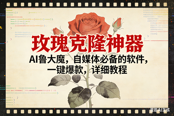（17000期）玫瑰克隆神器，ai鲁大魔，自媒体必备，一键爆款，详细使用教程-副业资源网