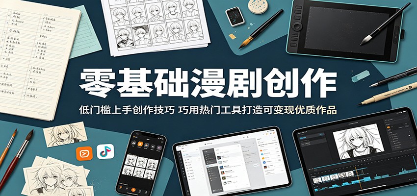 零基础漫剧创作:低门槛上手创作技巧,巧用热门工具打造可变现优质作品-副业资源网