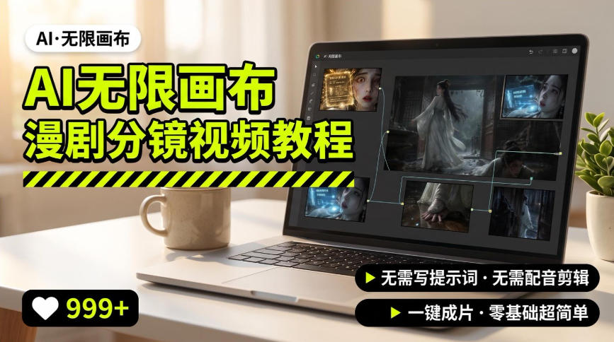 AI无限画布制作爆款漫剧分镜视频搭建教程,无需写脚本,无需制作音频,一键制作超简单-副业资源网