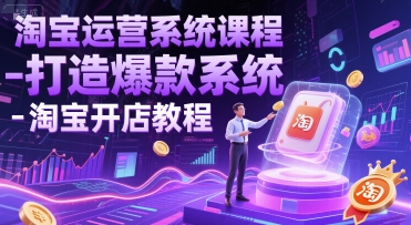 淘宝运营系统课程-打造爆款系统-淘宝开店教程-副业资源网