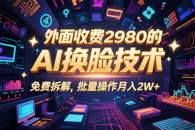 （15969期）0粉丝0基础，用AI换脸改头换面，3分钟一条原创视频，收益稳稳-副业资源网