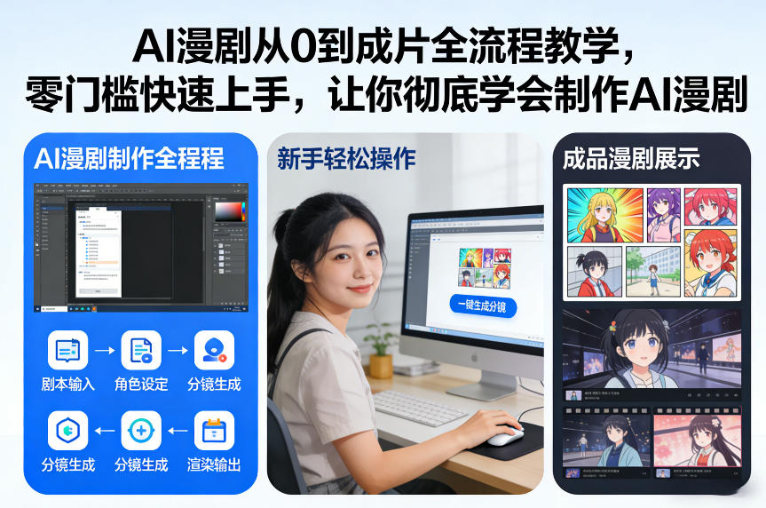 AI漫剧从0到成片全流程教学，零门槛快速上手，让你彻底学会制作AI漫剧【保姆级教程】-副业资源网