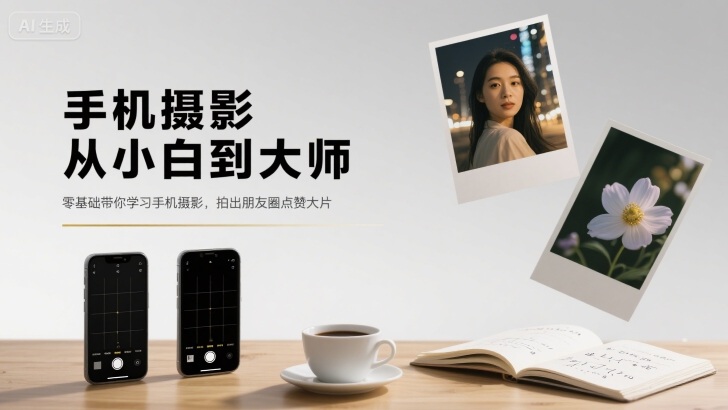 手机摄影从小白到大师，零基础带你学习手机摄影，拍出朋友圈点赞大片-副业资源网