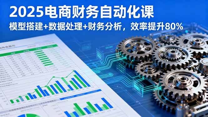 （16021期）2025电商财务自动化课，模型搭建+数据处理+财务分析，效率提升80%-副业资源网