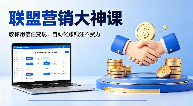 联盟营销大神课，教你用信任变现，自动化賺钱还不费力【原创双语字幕】-副业资源网