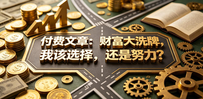 付费文章：财富大洗牌，我该选择，还是努力？-副业资源网
