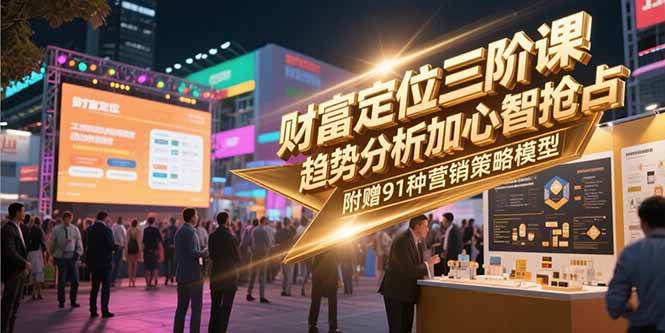 （15219期）财富定位三阶课，趋势分析加心智抢占，附赠91种营销策略模型-副业资源网
