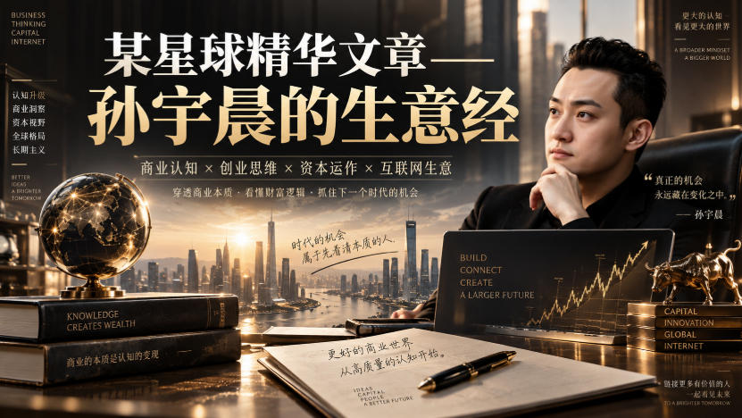 某星球精华文章——孙宇晨的生意经-副业资源网