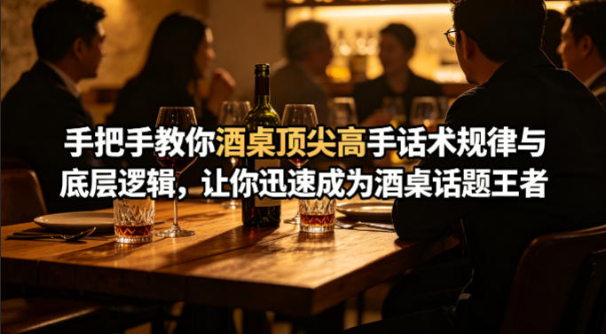 付费文章:手把手教你酒桌顶尖高手话术规律与底层逻辑,让你迅速成为酒桌话题王者(二十年全网独家经验分享)-副业资源网