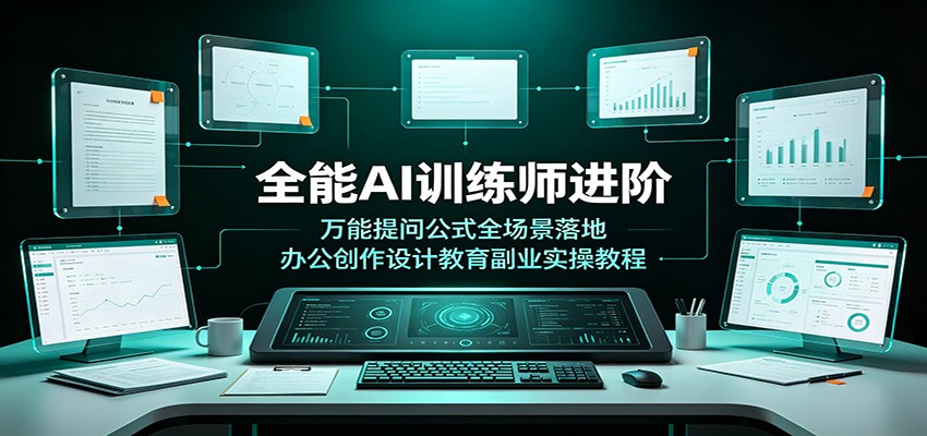 全能AI训练师进阶:万能提问公式全场景落地,办公创作设计教育副业实操教程-副业资源网