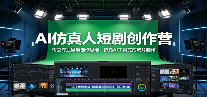 AI仿真人短剧创作营:树立专业导演创作思维,依托AI工具完成成片制作-副业资源网