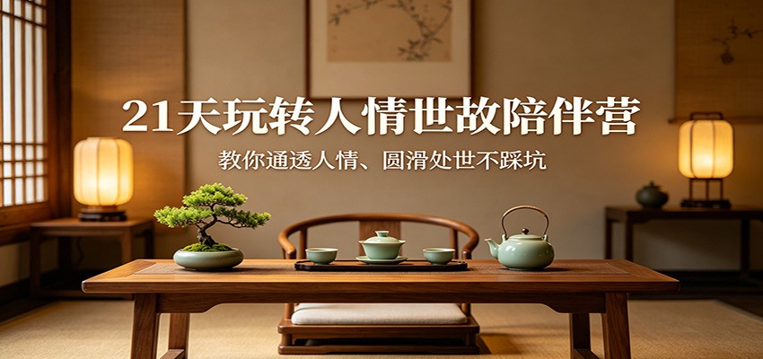 21天玩转人情世故陪伴营：教你通透人情、圆滑处世不踩坑-副业资源网