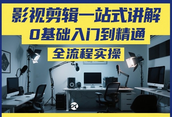 影视剪辑一站式讲解，0基础入门到精通，全流程实操-副业资源网
