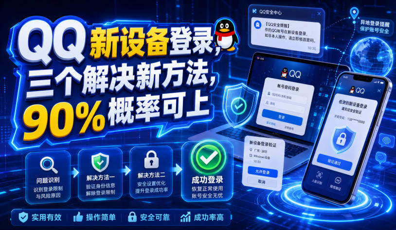 QQ新设备登录,三个解决新方法,90%概率可上-副业资源网