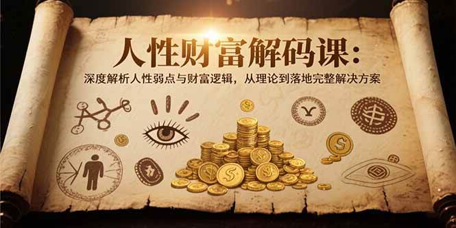 （15434期）人性财富解码课6.0：深度解析人性弱点与财富逻辑，理论到落地完整解决方案-副业资源网