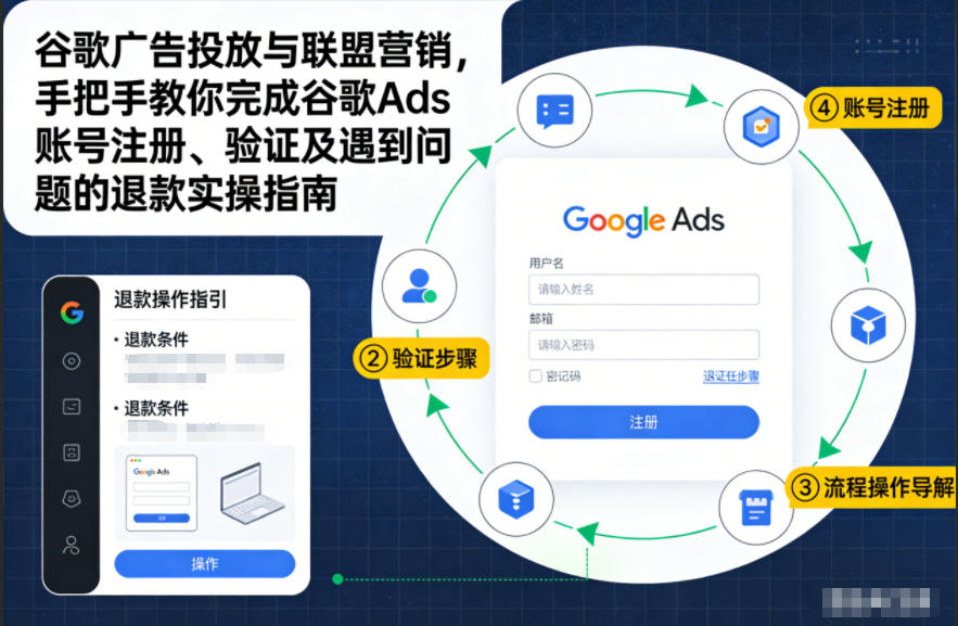 谷歌广告投放与联盟营销，手把手教你完成谷歌Ads账号注册、验证及遇到问题的退款实操指南-副业资源网