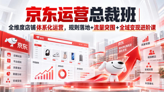 京东运营总裁班|全维度店铺体系化运营,规则落地+流量突围+全域变现进阶课-副业资源网