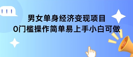 女单身经济项目变现周期长可复购率高日入1k+-副业资源网