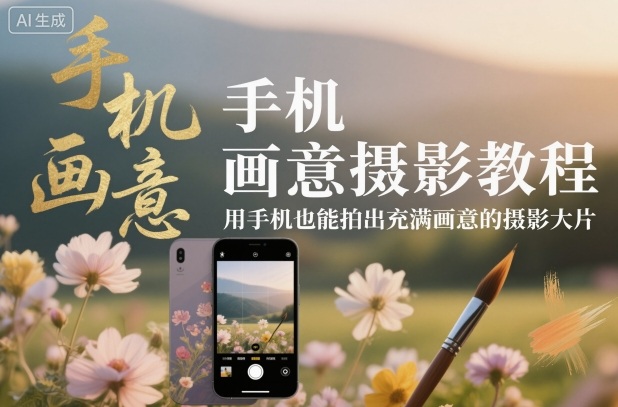 手机画意摄影教程,用手机也能拍出充满画意的摄影大片-副业资源网