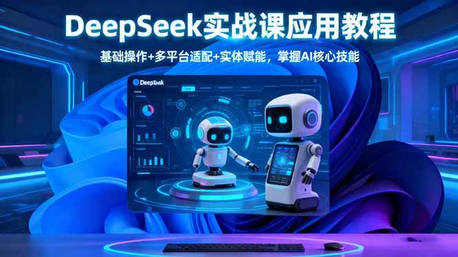 （16391期）DeepSeek实战课应用教程、基础操作+多平台适配+实体赋能，掌握AI核心技能-副业资源网