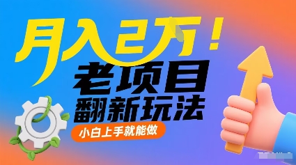 月入2W！老项目翻新玩法，小白上手就能做，非常容易上手-副业资源网