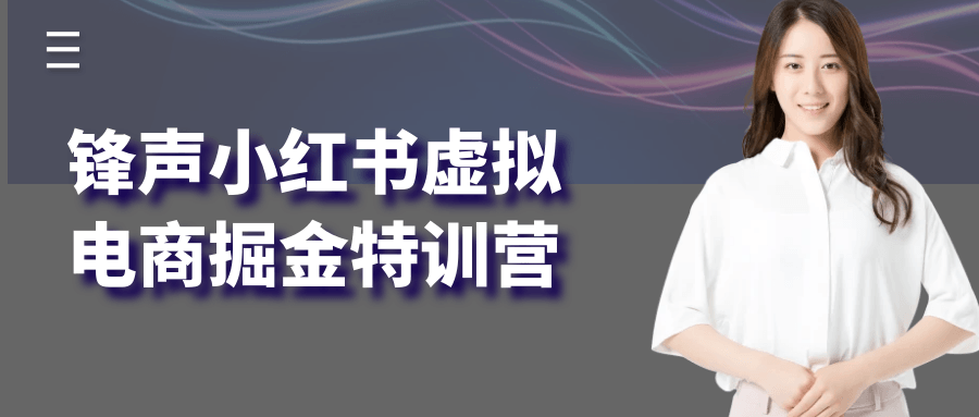 锋声小红书虚拟电商掘金特训营-副业资源网