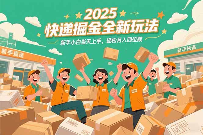 （15244期）2025快递掘金全新玩法，新手小白当天上手，轻松月入四位数！-副业资源网