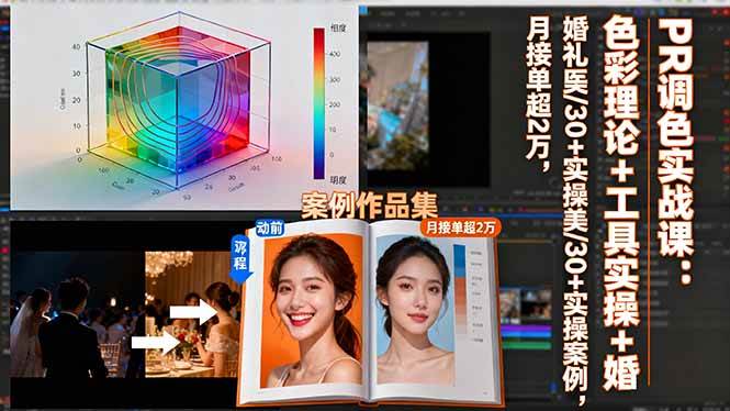 （16336期）PR调色实战课：色彩理论+工具实操+婚礼医美/30+实操案例，月接单超2万-副业资源网