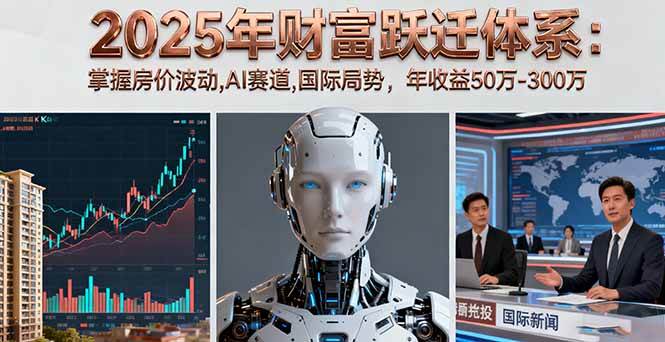 （16217期）2025年财富跃迁体系：掌握房价波动,AI赛道,国际局势，年收益50万-300万-副业资源网