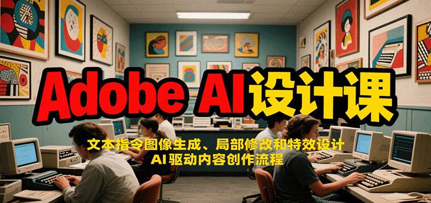 Adobe AI设计课：文本指令图像生成、局部修改和特效设计，AI驱动内容创作流程-副业资源网