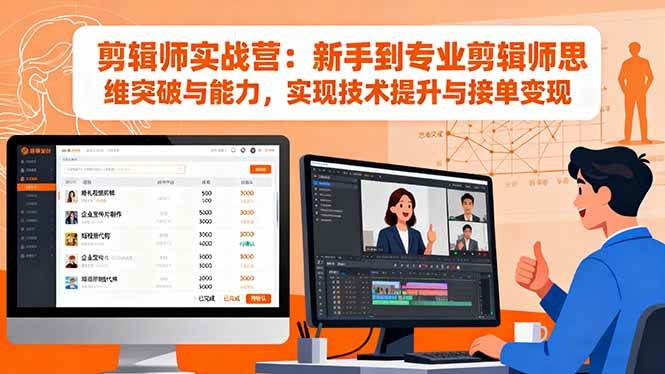 （16347期）剪辑师实战营：新手到专业剪辑师思维突破与能力，实现技术提升与接单变现-副业资源网